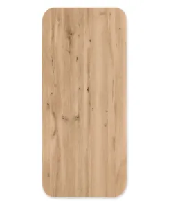 Eiken recht tafelblad met afgeronde hoeken